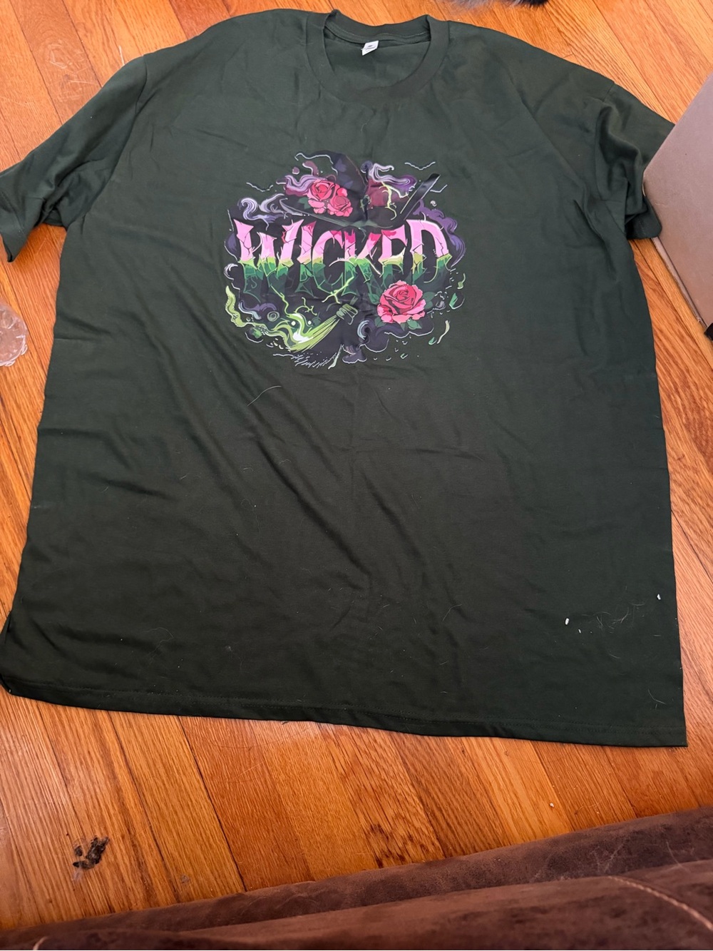Wicked Graphic Tee - Dark Green Women’s Short Sleeve Top